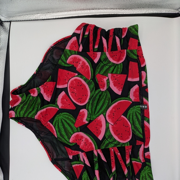 Torrid Watermelon Print Bikini Bottoms - Black and Green - Picture 2 of 3